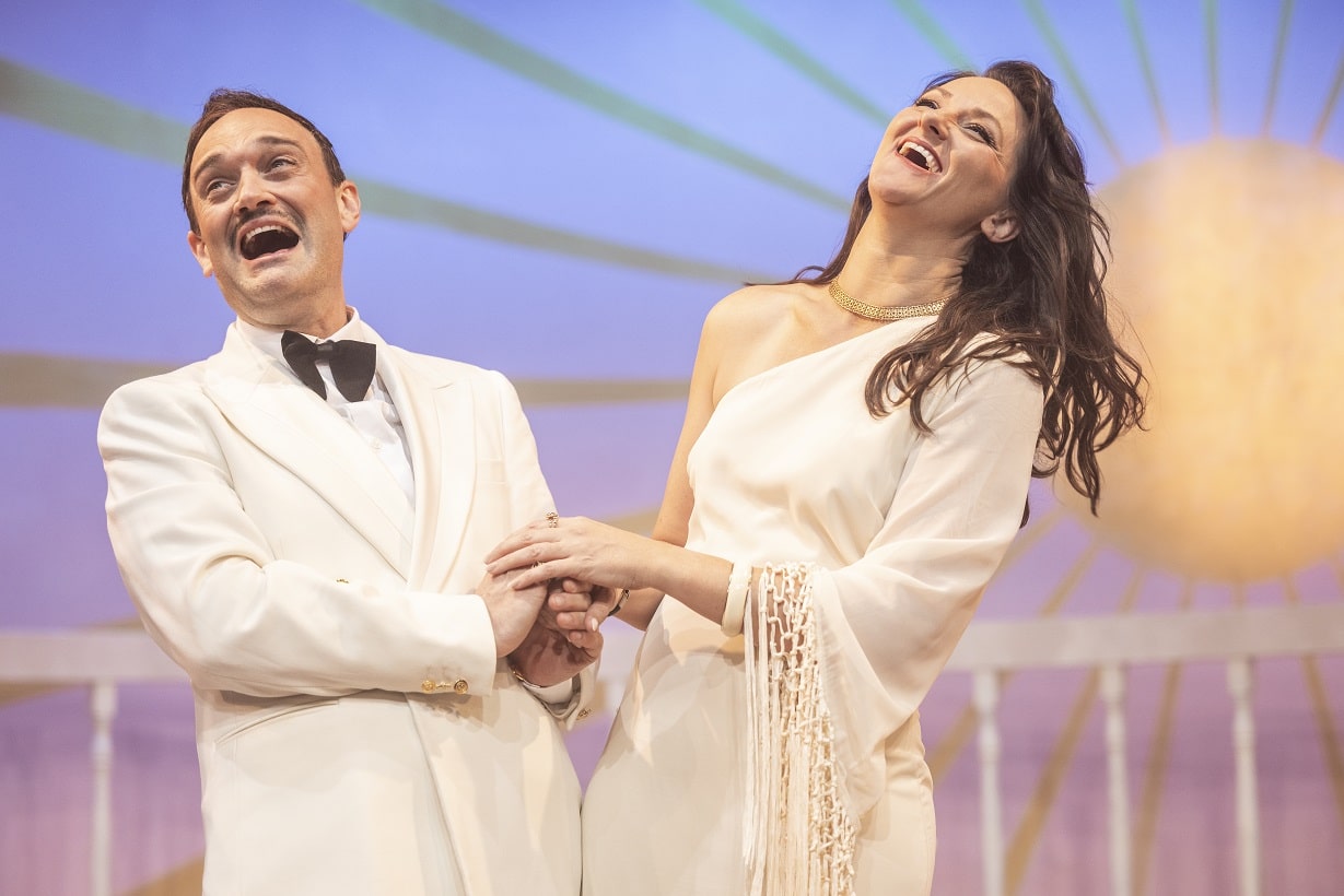 Blake Erickson, Aurélie Roque, in Dirty Rotten Scoundrels (c) John McCrae.jpg