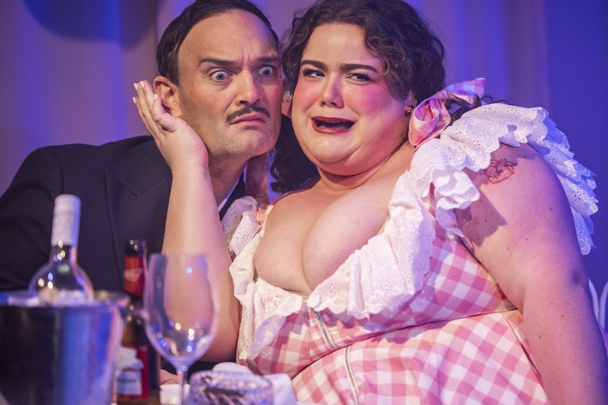 Blake Erickson, Scarlet Lindsay in Dirty Rotten Scoundrels (c) John McCrae.jpg