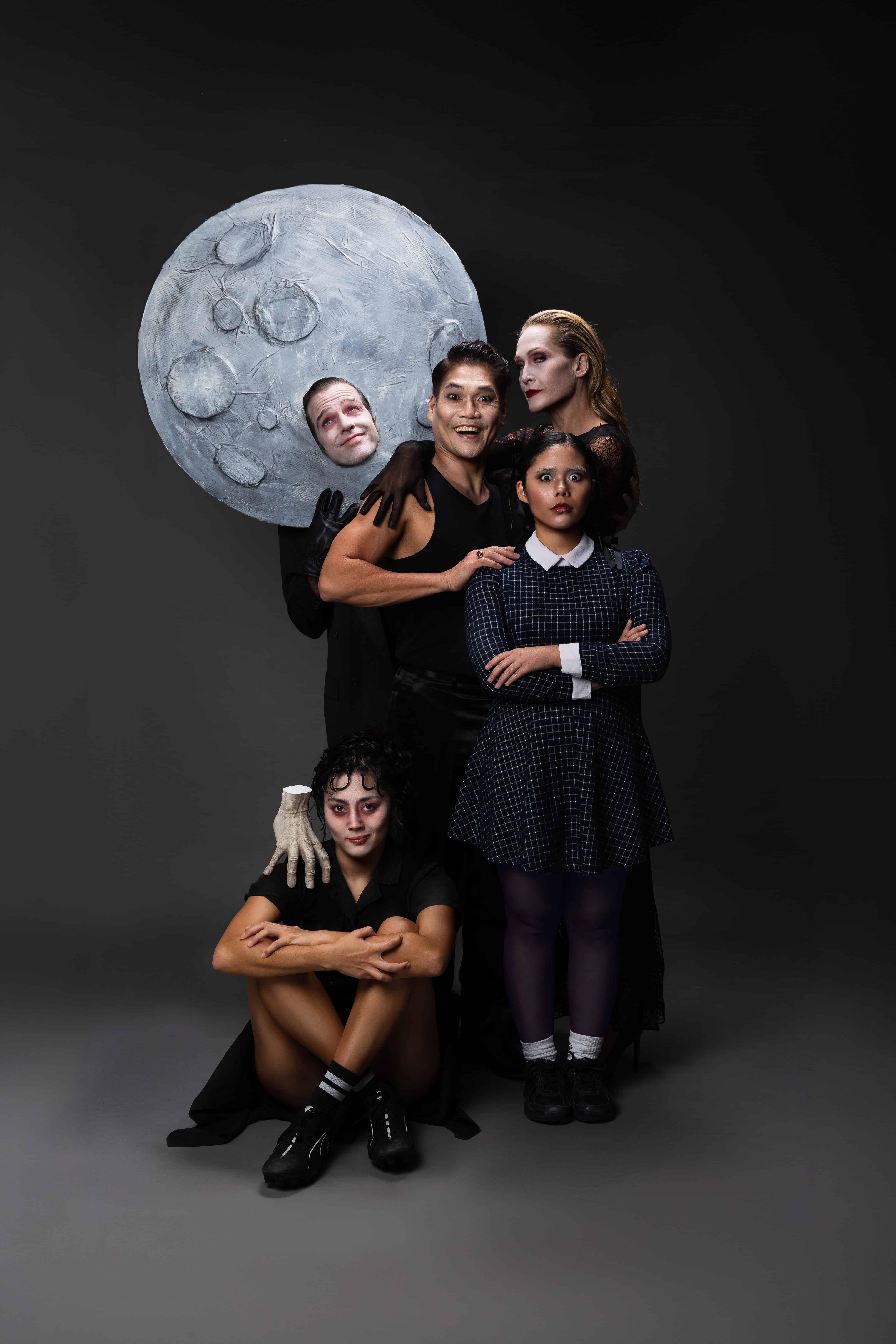 Georgia Oom, Evan Lever, Marcus Rivera, Jenny Guigayoma, Erika Heynatz in The Addams Family (c) James Reiser.jpg